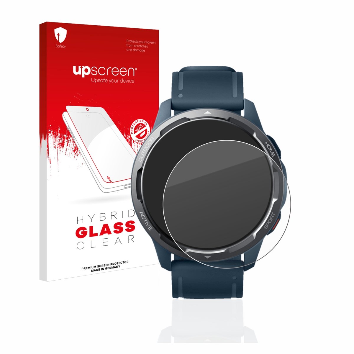 upscreen - Screenprotector voor Xiaomi Watch S1 Active - Folie Beschermfolie Beschermglas transparant