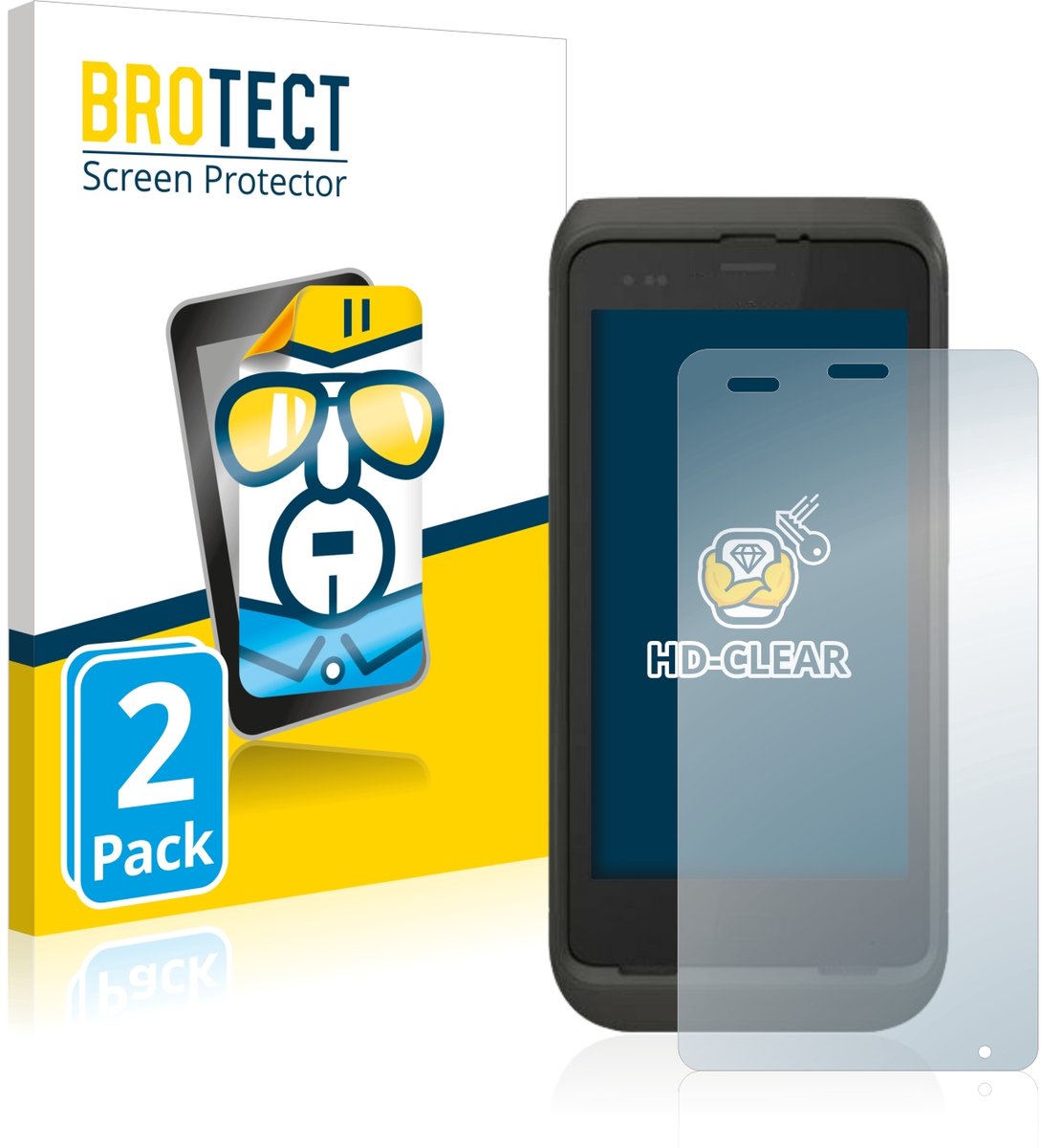 BROTECT - Screenprotector voor Honeywell CT45 - Folie Beschermfolie transparant 2 Stuks