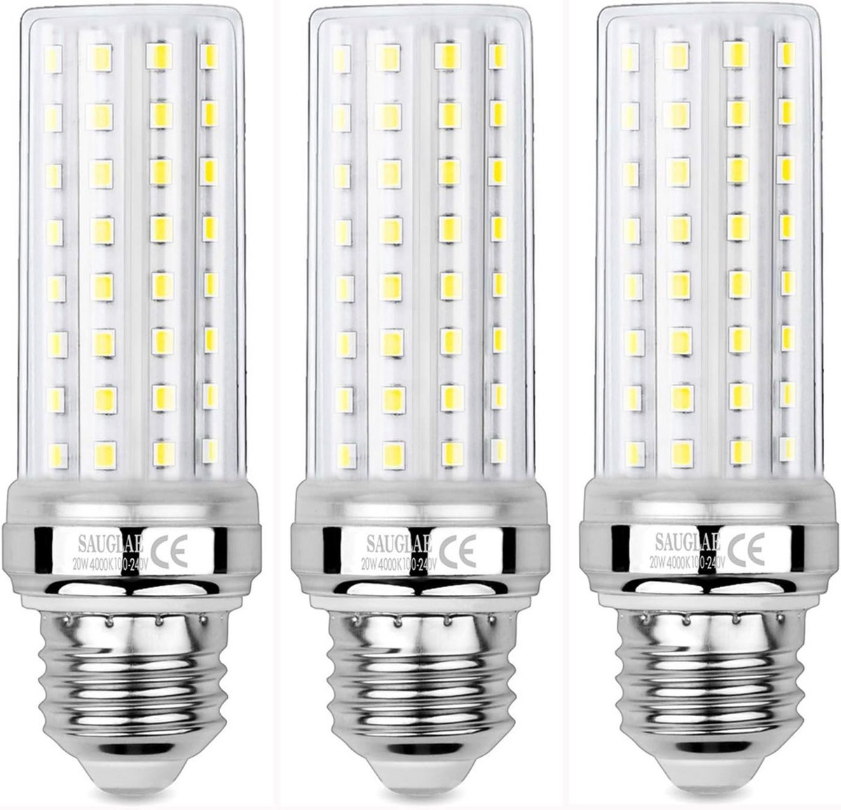 20 W LED maïsgloeilampen 4000 K - 2300 lm - E27 - 3 stuks