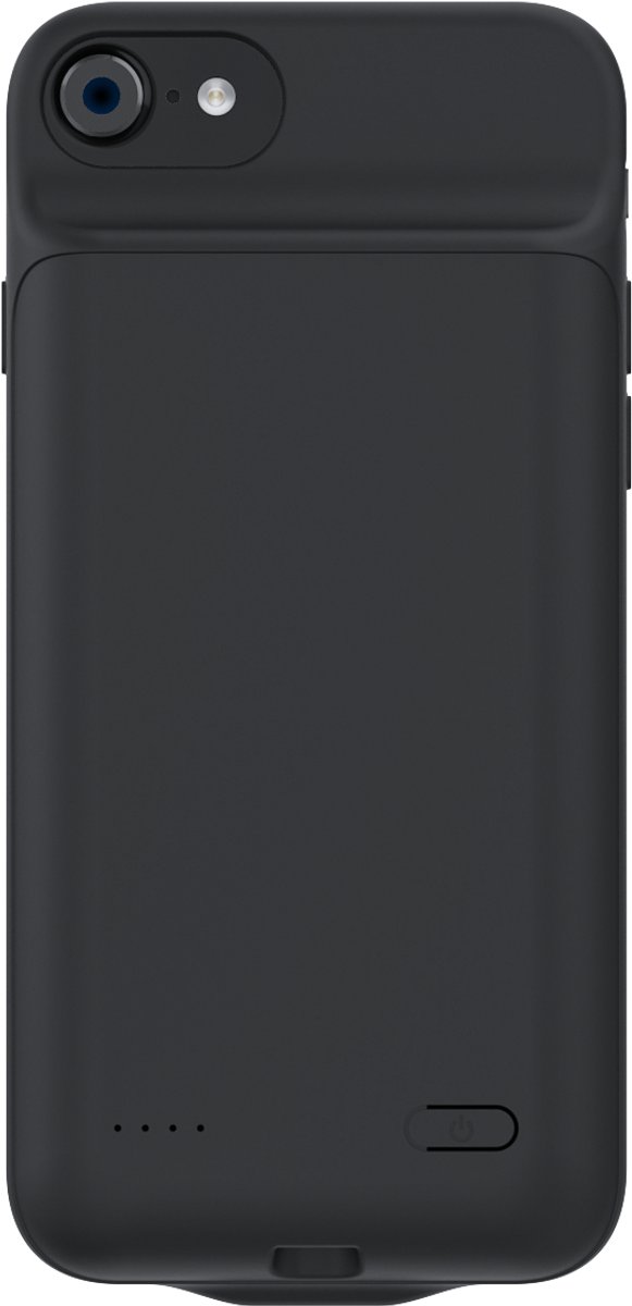 Geschikt voor iPhone 6/6s/7/8/SE2020/SE2022 - Distinction powerbank Telefoonhoesje -Batterij hoesje - Battery Case - Accuhoesje – 6800 mAh - Zwart – Onmisbaar in je noodpakket