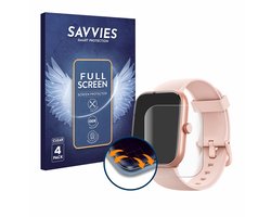 Savvies - Screenprotector voor Fitpolo IDW20 1.91" - Folie Beschermfolie transparant volledig dekking 4 Stuks