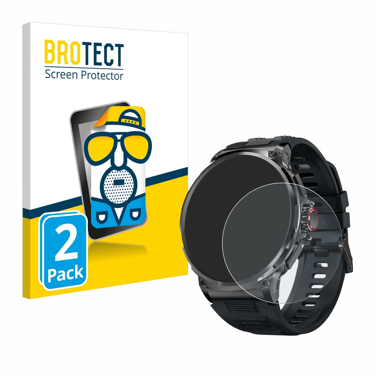 BROTECT - Screenprotector voor Stahlgear Zeus 1.85" - Folie Beschermfolie matte 2 Stuks