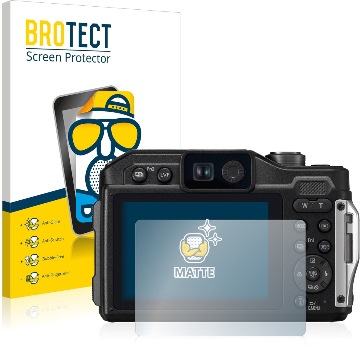 BROTECT - Screenprotector voor Panasonic Lumix DC-FT7 - Folie Beschermfolie matte 2 Stuks