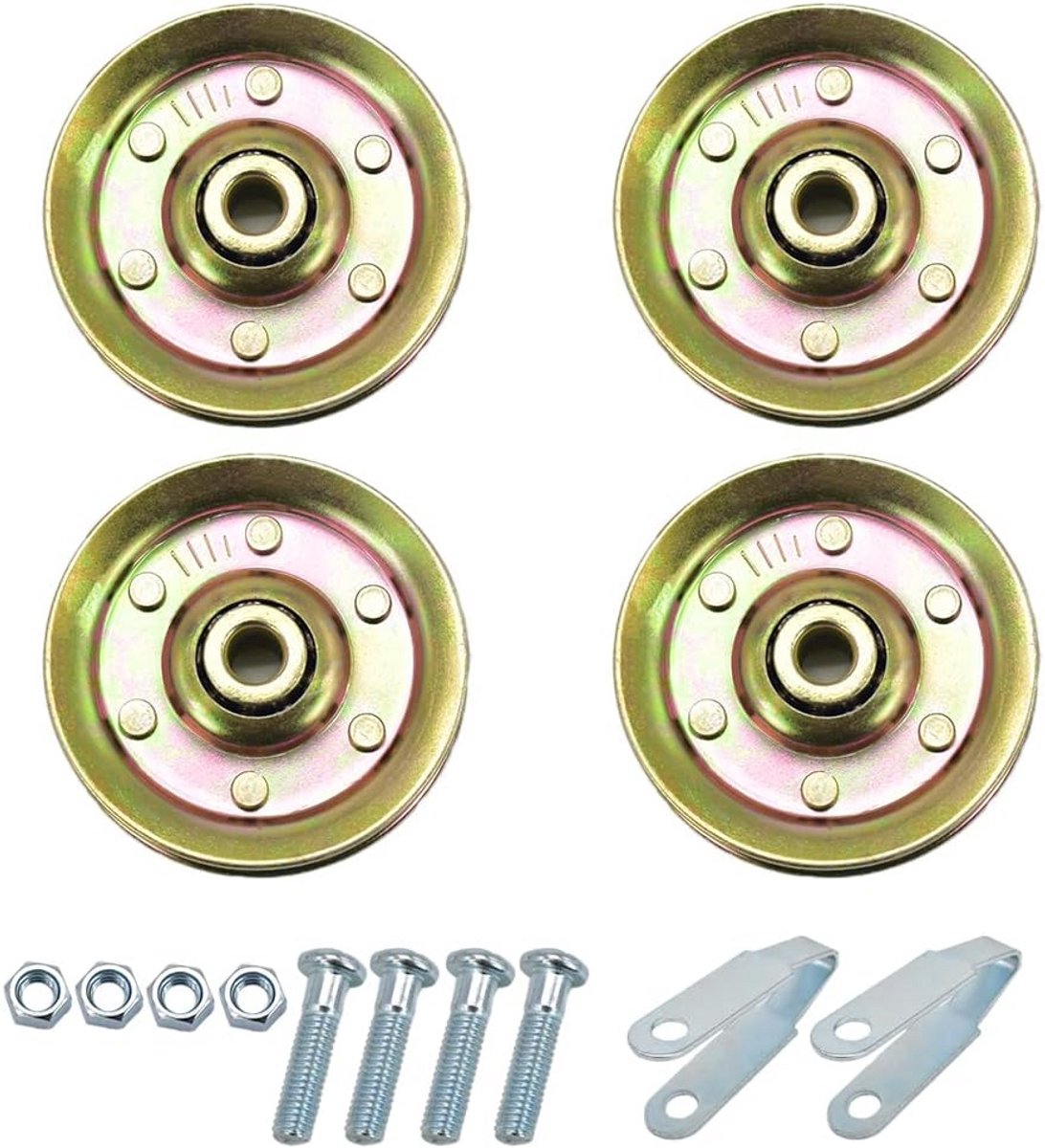 Robuuste Garagepoort Rol- en Katrolset met 3 Inch Wielen