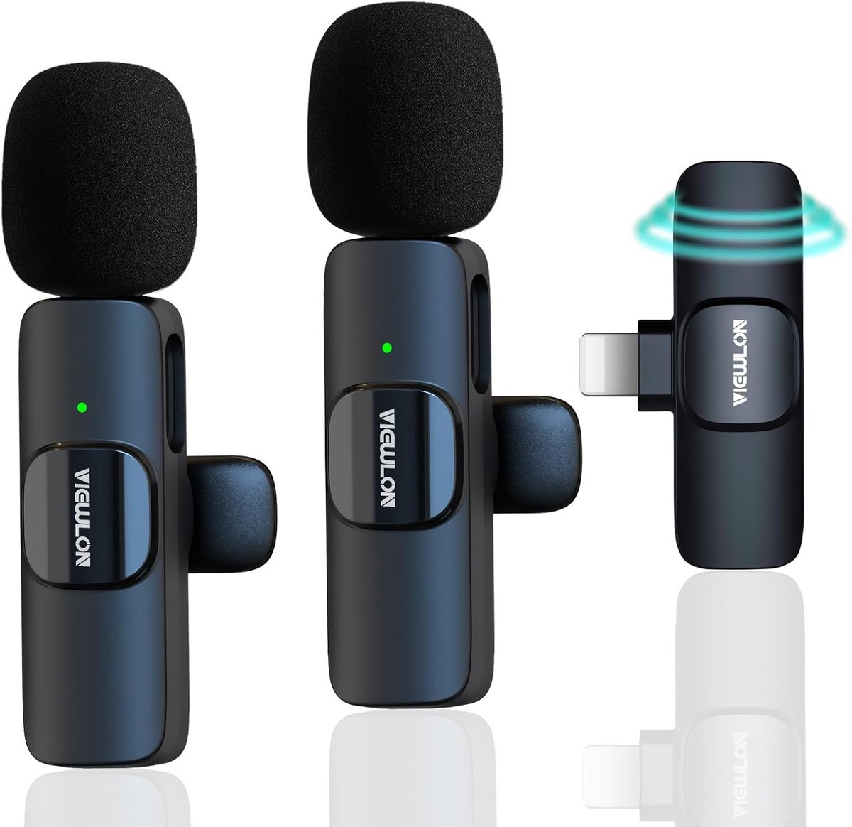 Draadloze Lavalier Microfoon Set (2 Stuks) voor Smartphone & Camera