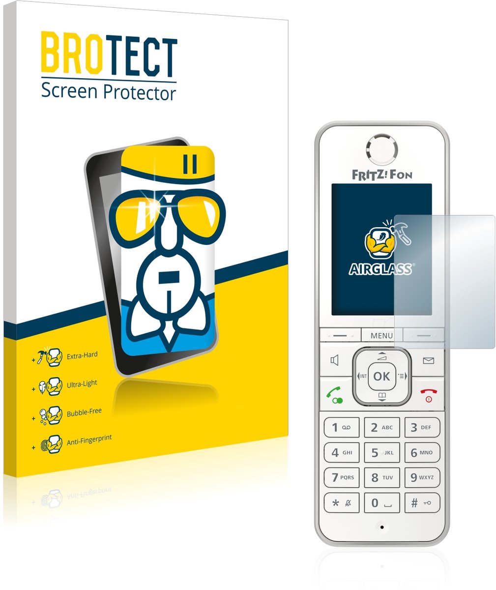 Screenprotector voor AVM Fritz!Fon C6 Beschermglas transparant