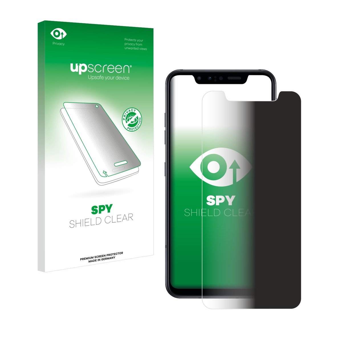 upscreen - privacy screenprotector voor LG G8s ThinQ - Folie Beschermfolie Blauwlichtfilter