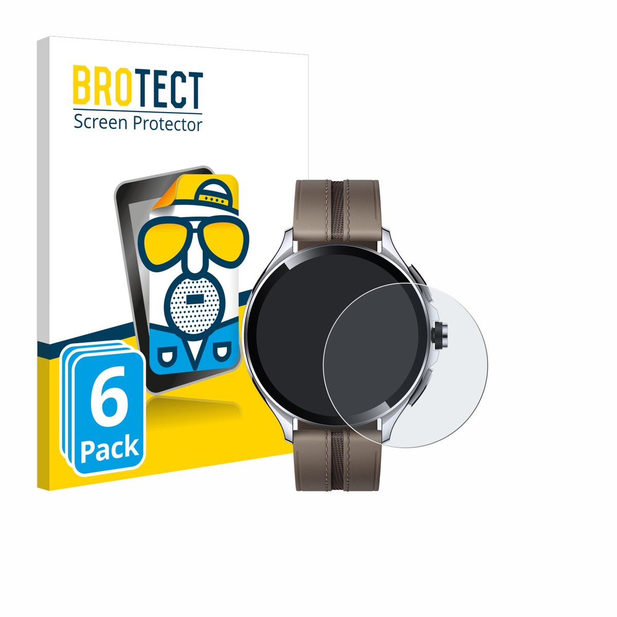 BROTECT - Screenprotector voor Xiaomi Watch 2 Pro - Folie Beschermfolie matte 6 Stuks