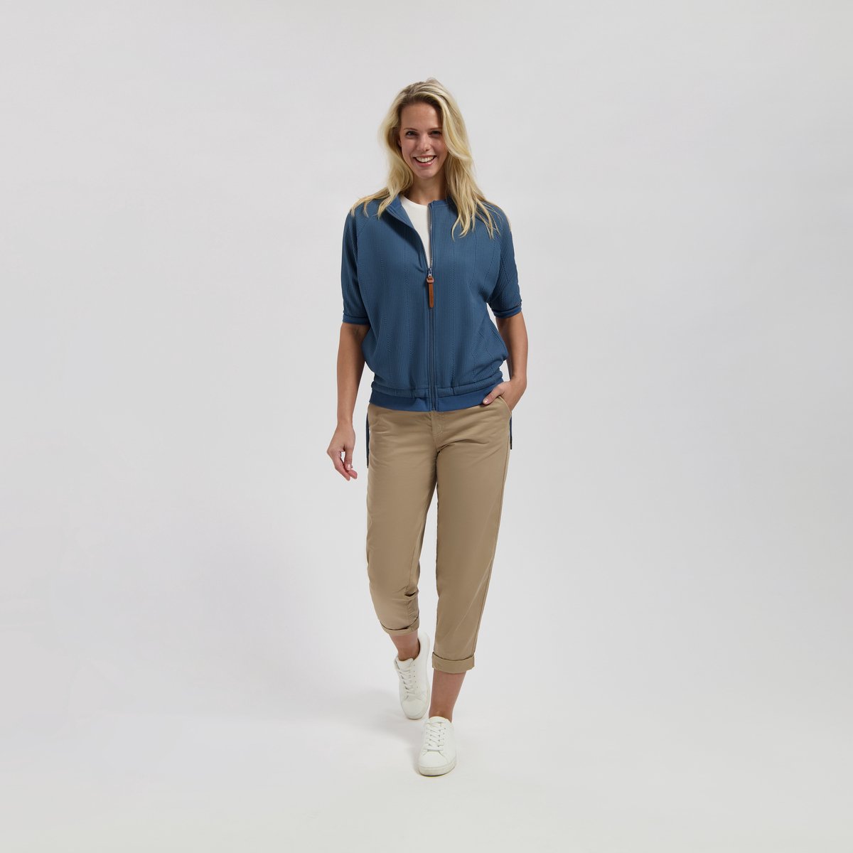 MGO Yule Dames Vest Korte mouwen Blauw