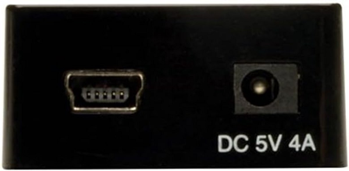 USB 2.0 Hub met 4 Poorten - Compacte Zwarte USB Verdeler