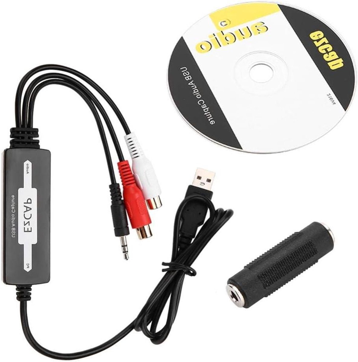 Allecto - Audio Capture Card - Geluidsopname - USB - Draaitafel - Cassettes - MP3/WAV - Twee kanaals stereo geluid - Geschikt voor muziek digitaliseren - Zwart.