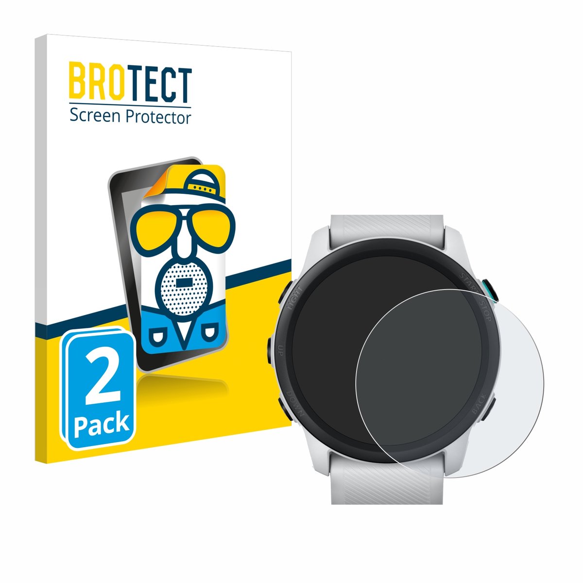 BROTECT - Screenprotector voor Garmin Forerunner 745 - Folie Beschermfolie matte 2 Stuks
