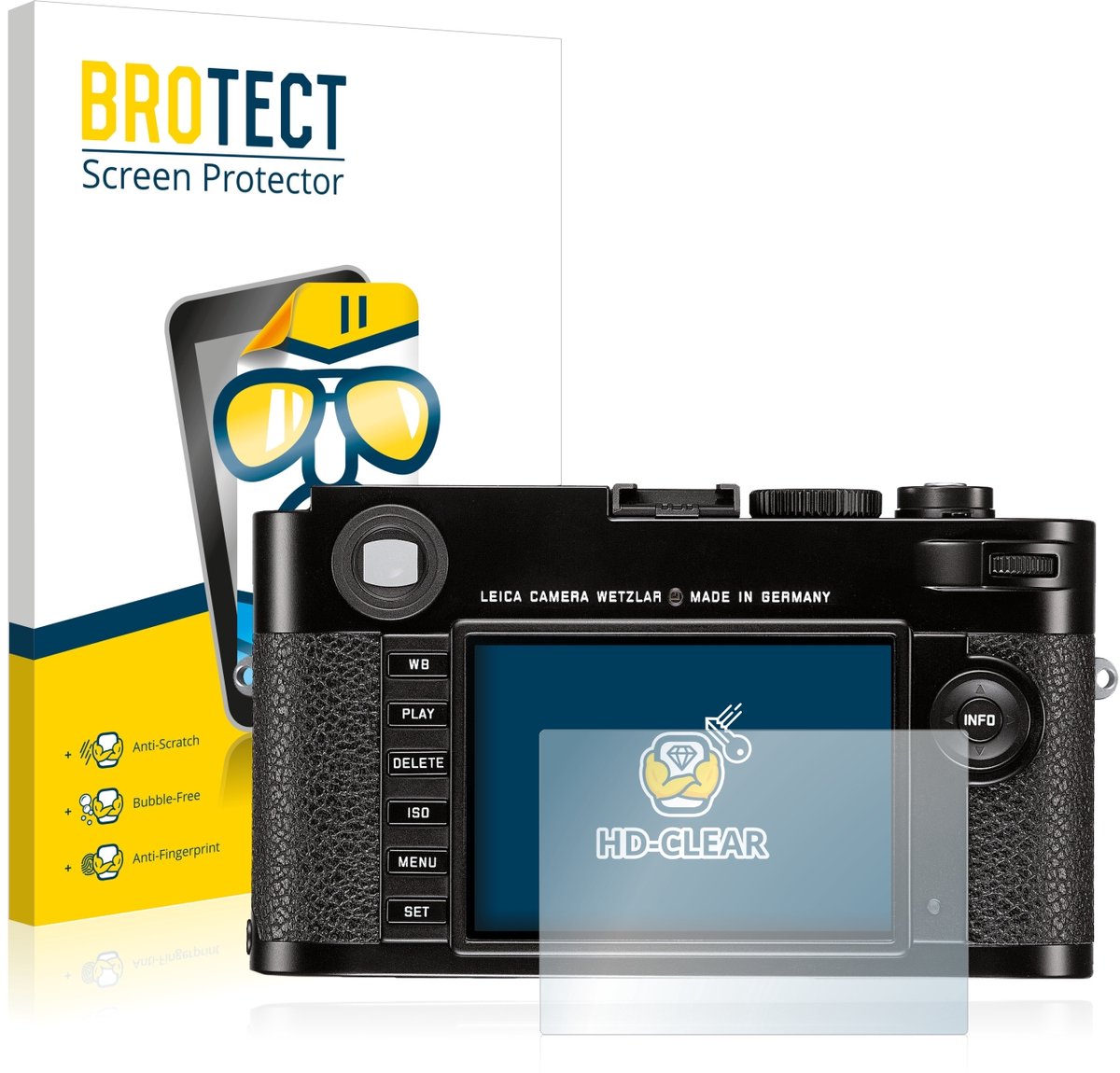 BROTECT - Screenprotector voor Leica M (Typ 262) - Folie Beschermfolie transparant 2 Stuks