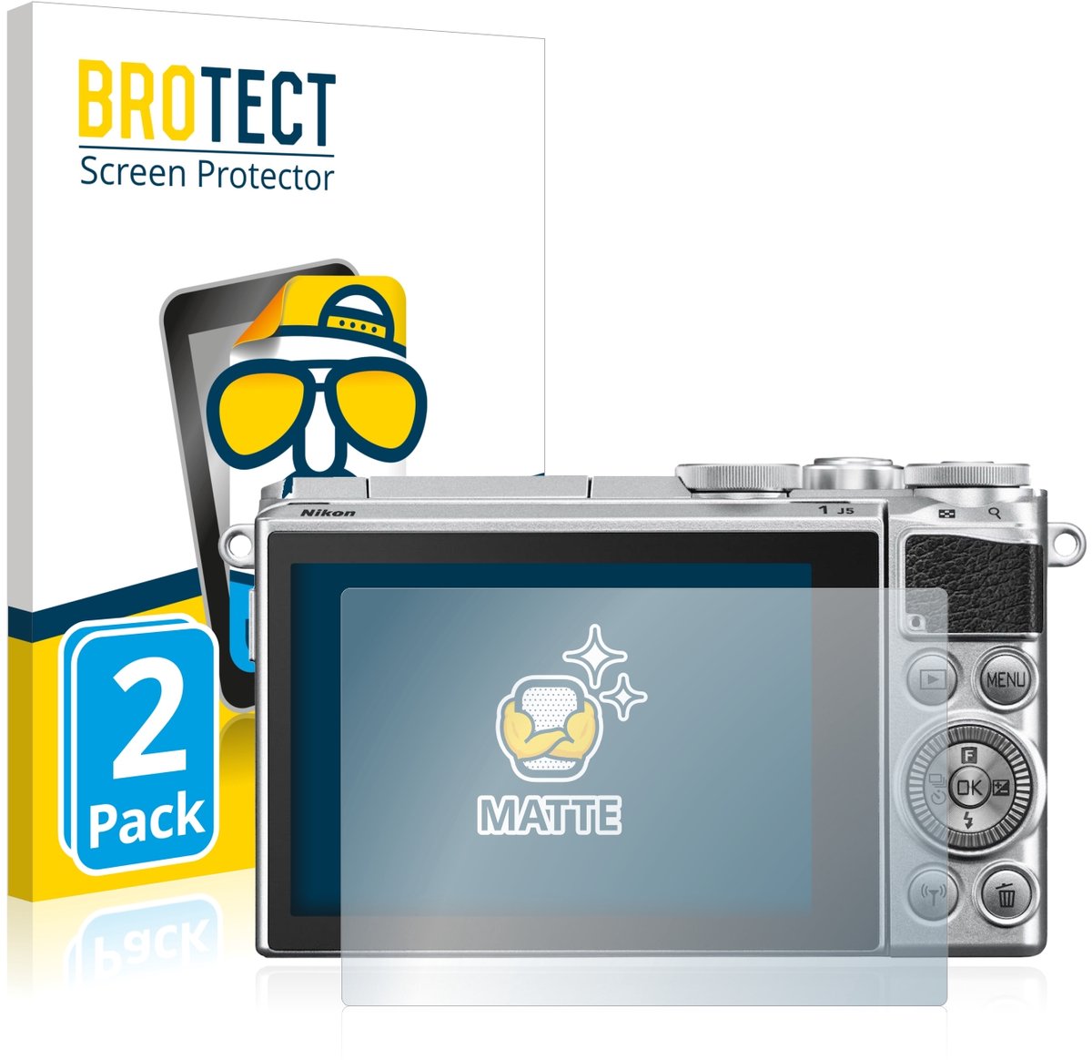 BROTECT - Screenprotector voor Nikon 1 J5 - Folie Beschermfolie matte 2 Stuks