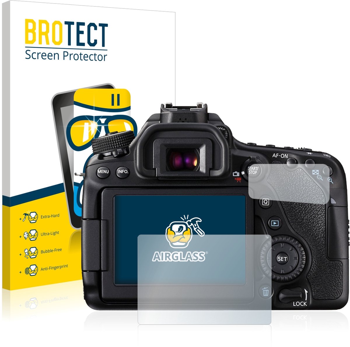 Screenprotector voor Canon EOS 80D Beschermglas transparant