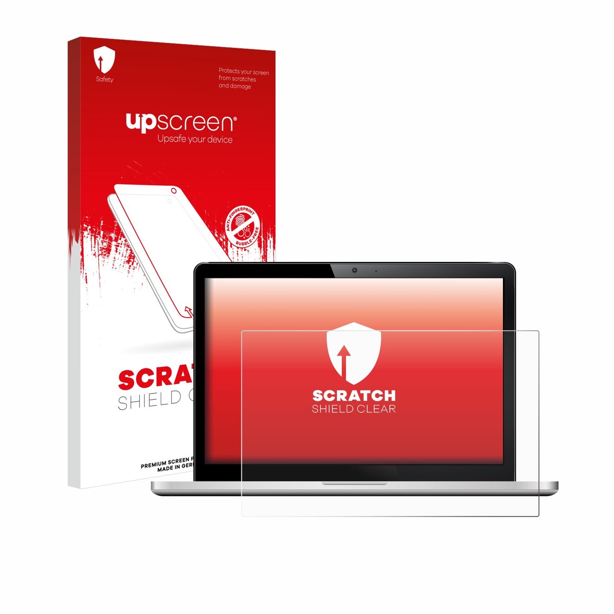 upscreen - Screenprotector voor Laptops mit 15 inch Schermen [305 mm x 228 mm, 4:3] - Folie Beschermfolie transparant