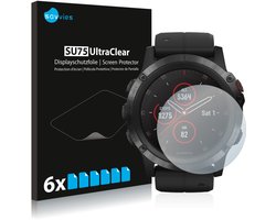Savvies - Screenprotector voor Suunto Ambit3 Peak Black - Folie Beschermfolie transparant 6 Stuks