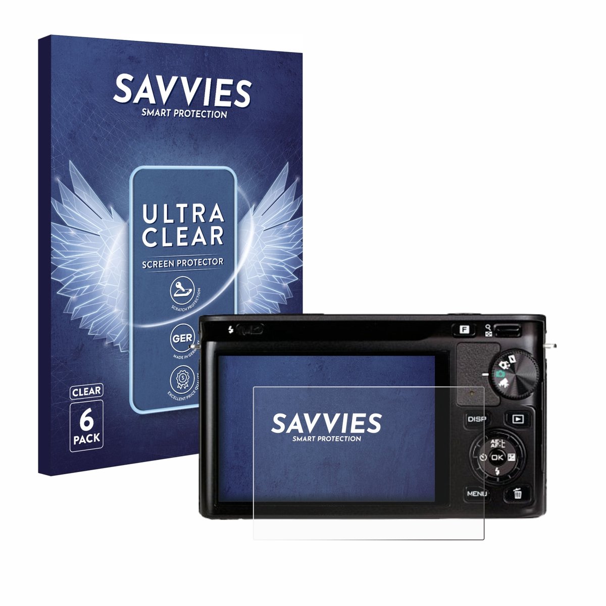 Savvies - Screenprotector voor Nikon 1 J1 - Folie Beschermfolie transparant 6 Stuks
