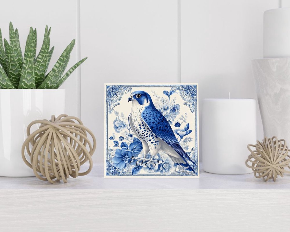 Tegel 15x15 cm met Delfts blauw cadeau decoratie | tegeltjes met tekst | tegeltjes met spreuken | collega | oma | opa | pensioen | mama | papa | vriend