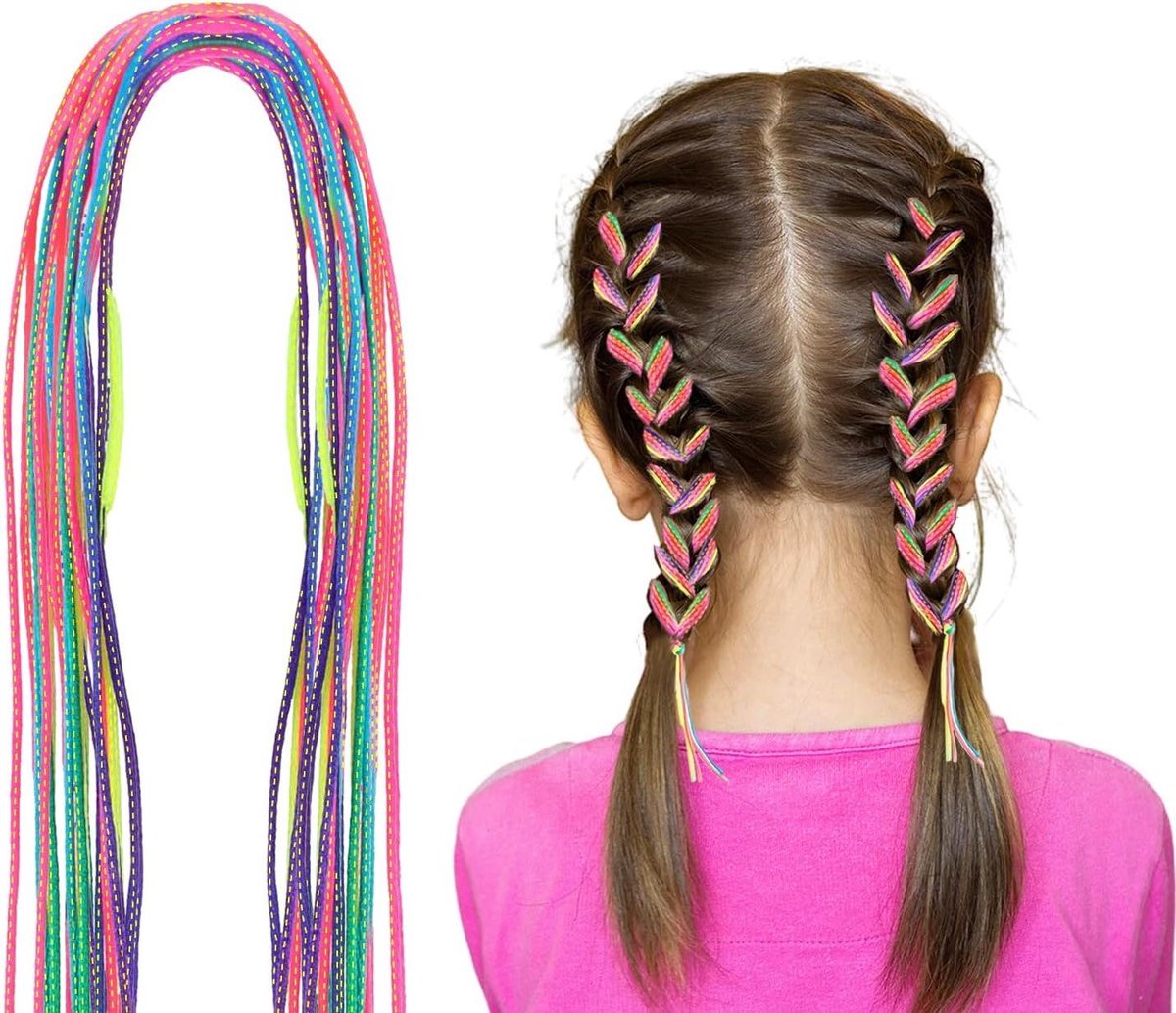 Kleurrijke haarvlechten - 30 stuks haarwikkelsnaren - Creatieve haaraccessoires