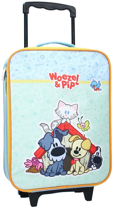 Vadobag Woezel & Pip kinderkoffer trolley - kleurrijke reiskoffer.