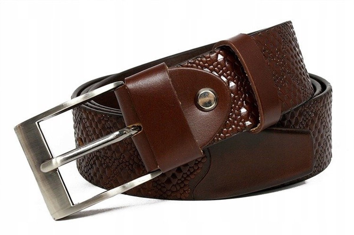 Rovicky - Klassieke Leren Riem - Decoratief Slangenpatroon - 110cm