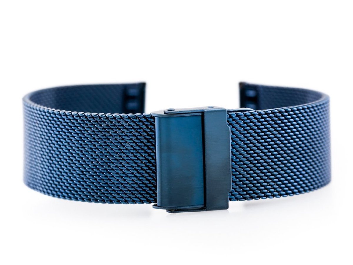 Pacific M6 - Hoogwaardige Mesh Horlogeband - Blauw - 20mm