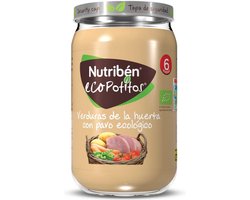 Pot met tuingroenten en Eco Turkije 235 g|Jar of garden vegetables and organic turkey 235 g|Pot de légumes du jardin et dinde écologique 235 g