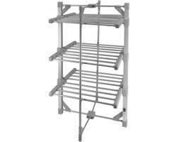AMA® Elektrisch Droogrek - Droogrek - Verwarmd Droogrek - 60x62x112cm - Zilver