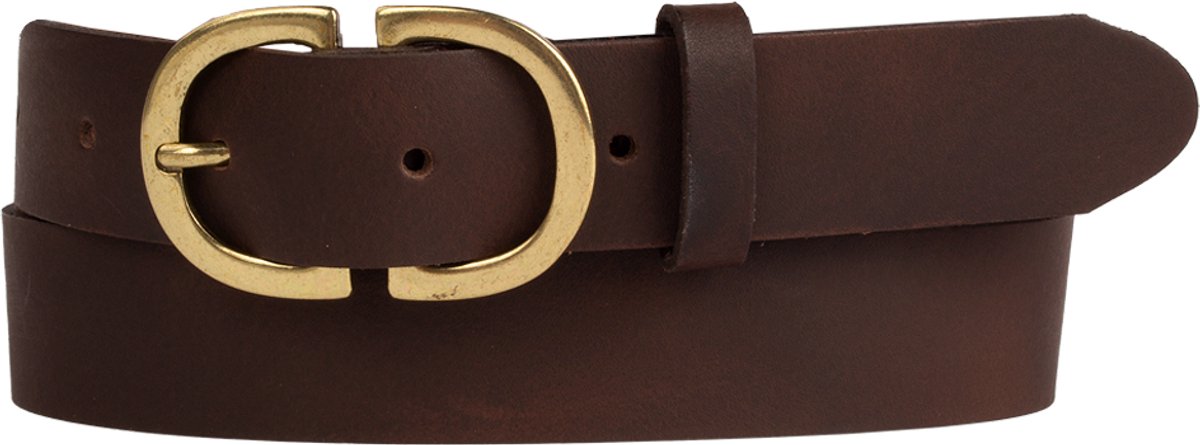 Petrol Industries Riem Dames - Broekriem - Verstelbaar - Leer - Bruin - 105 cm