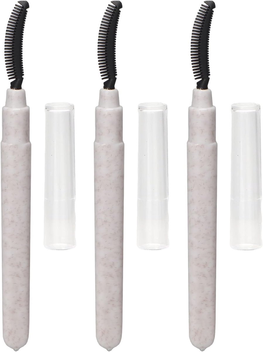 Famanu – Siliconen wimperscheider voor mascara en styling, 3 stuks, met beschermkap, boogvormig ontwerp, wit
