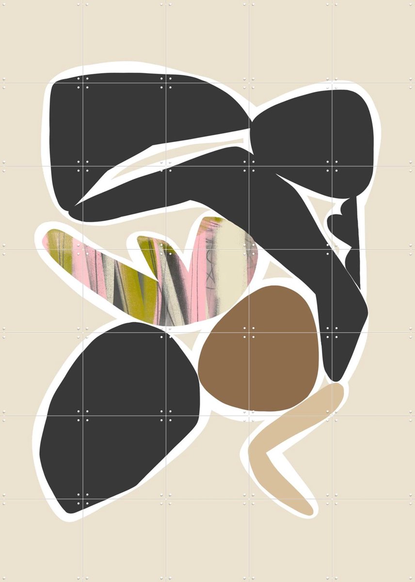 IXXI Botanical Shapes II, Bohomadic Studio - 100 x 140 cm - Gratis ophangtool - Grote wanddecoratie en posters - Illustraties, Grafisch Ontwerp