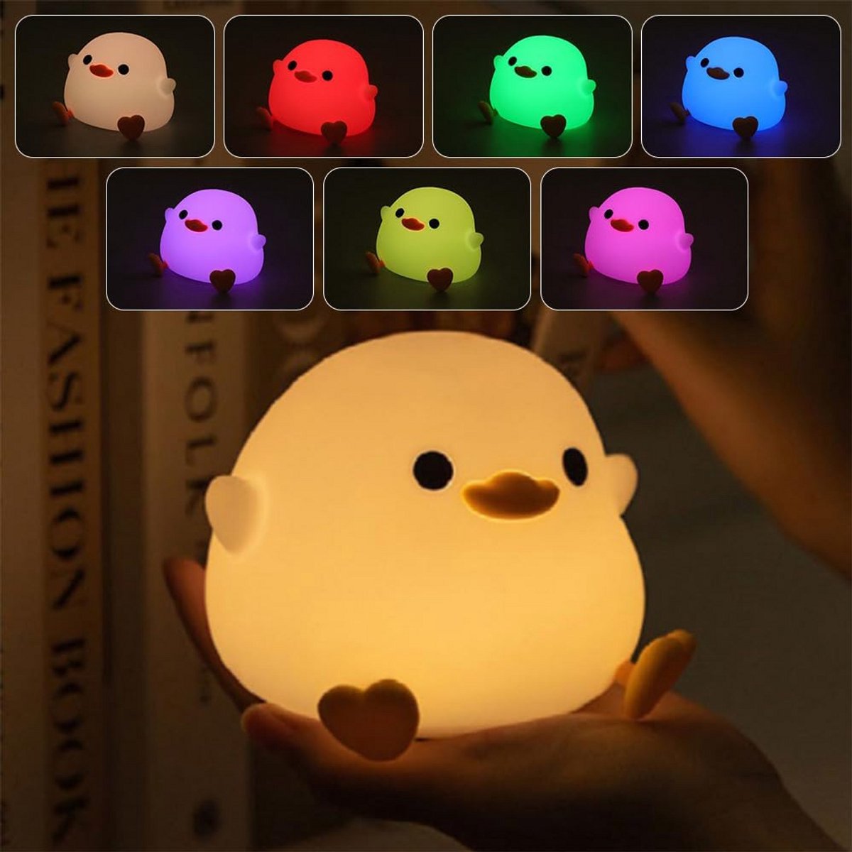 Schattig Dodo Eend Nachtlampje LED Dimbare Siliconen Kinderkamerlamp met Aanraaksensor
