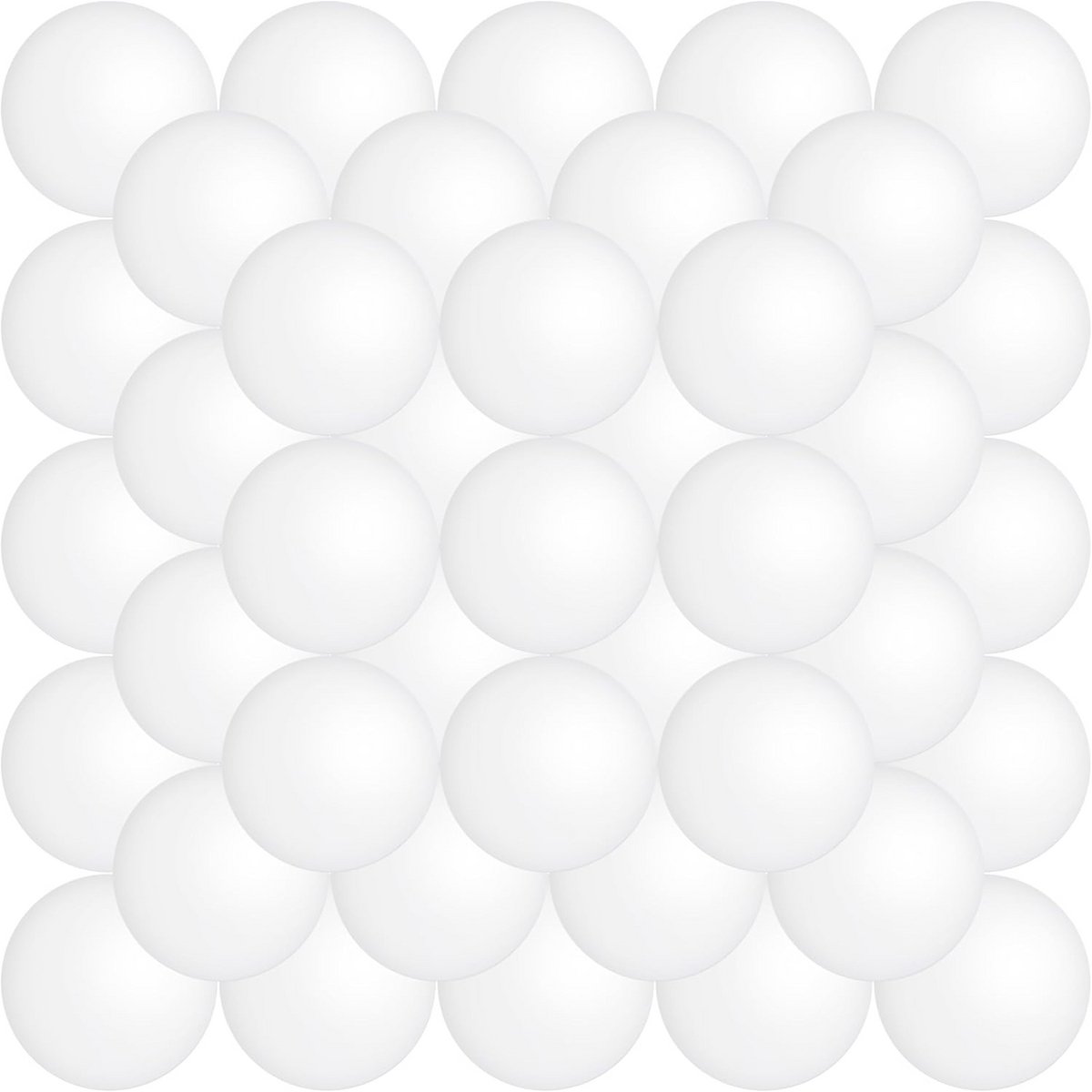 Set van 50 Witte Pingpongballen voor Tafeltennis, Bierpong en Knutselen