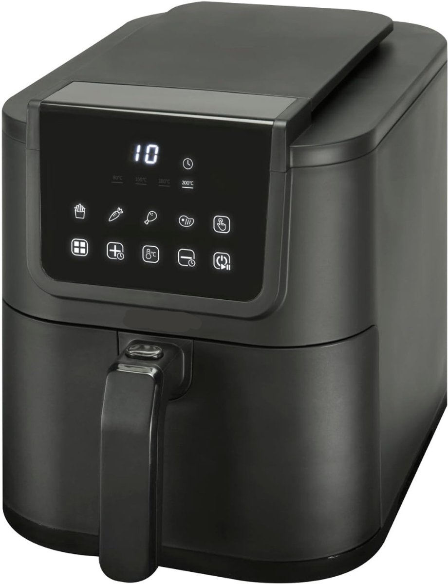 REN® Airfryer xl - Airfryer xxl - Heteluchtfriteuse - 5 Liter - met keramische antiaanbaklaag - Zwart - 29cm x 23cm x 40cm