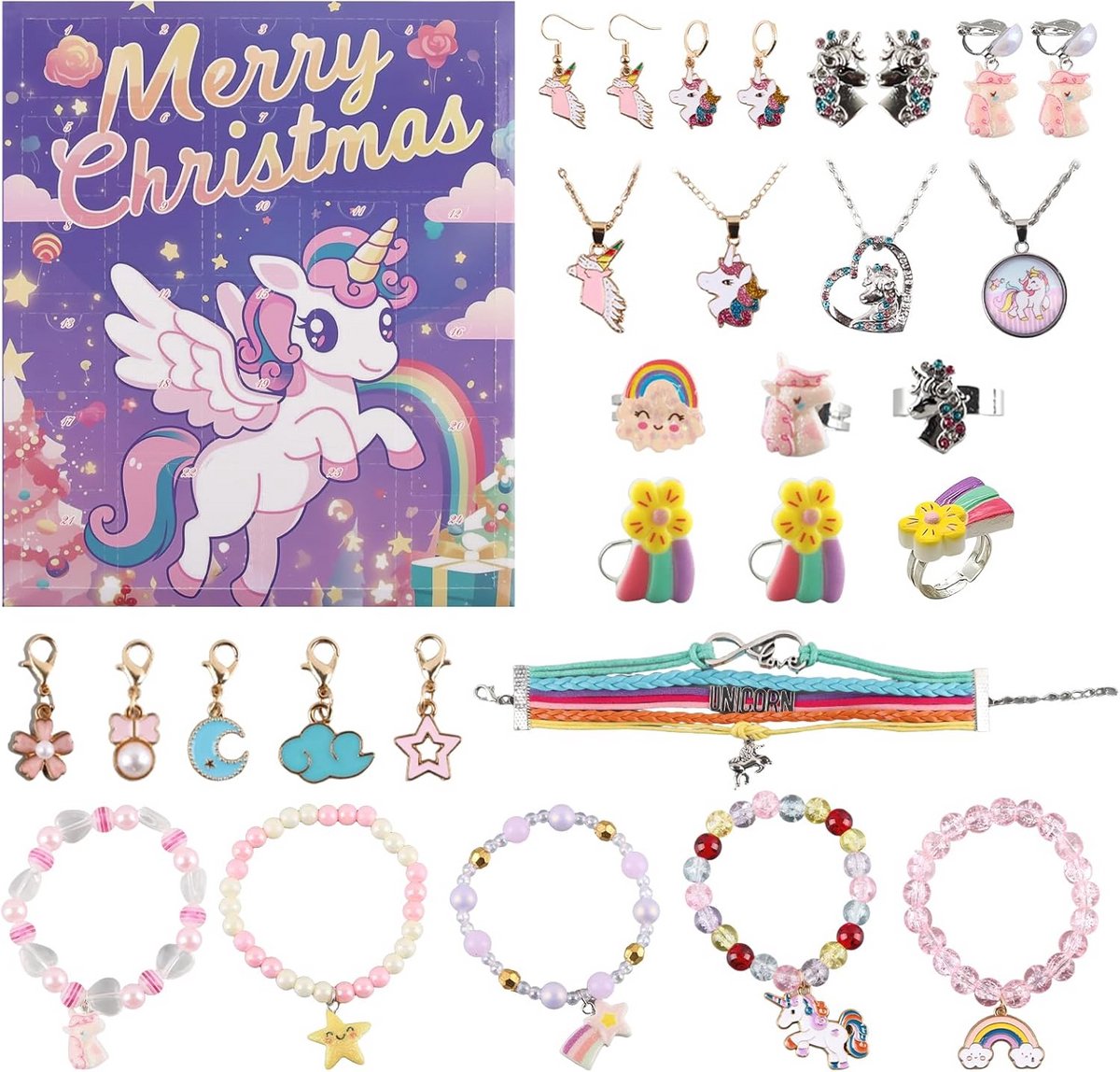 Adventskalender voor Meisjes met 24 Verrassingen: Sieraden en Accessoires