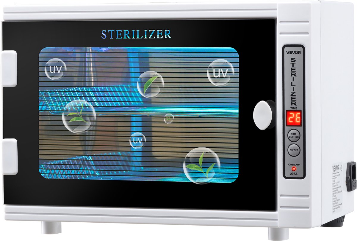 VEVOR UV-Sterilisator voor Nagelgereedschappen, Reinigingsmachine, Gereedschapsreiniger, 12L 5W