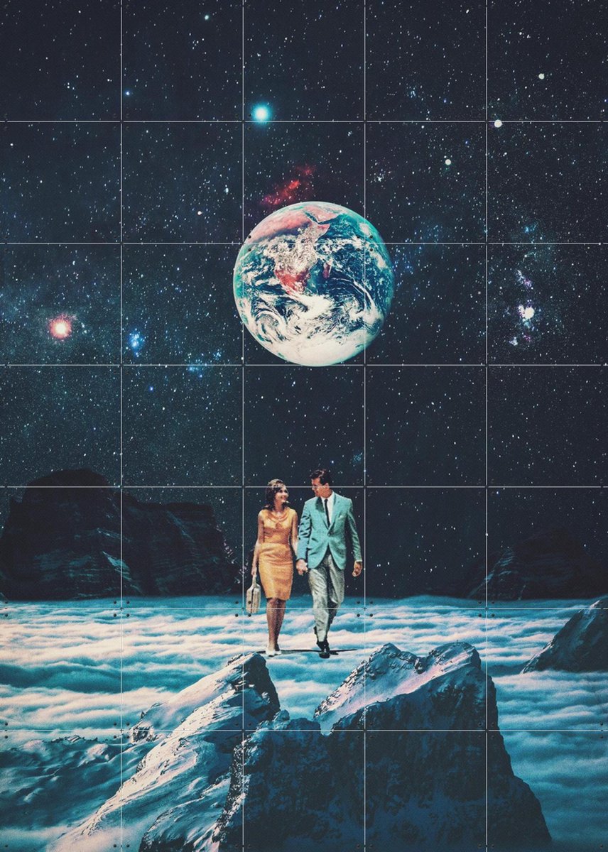IXXI I promise you will be back soon, Frank Moth - 100 x 140 cm - Gratis ophangtool - Grote wanddecoratie en posters - Collage, Digitale Kunst