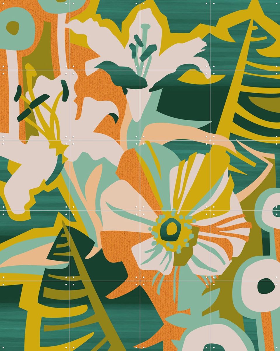 IXXI It's Okay, Megan Gallagher - 80 x 100 cm - Gratis ophangtool - Grote wanddecoratie en posters - Kleurrijk, Grafisch Ontwerp, Digitale Kunst