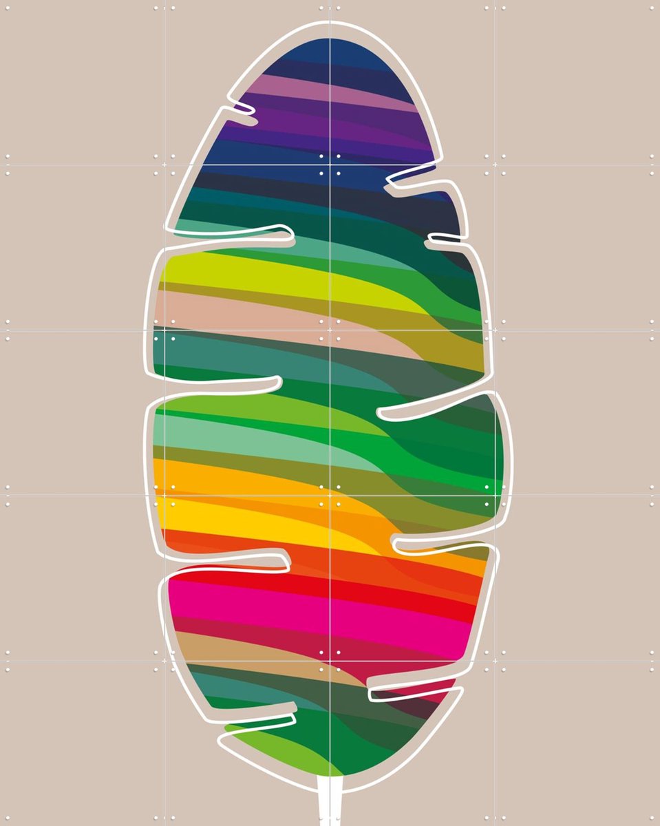 IXXI Rio, Markus Laible - 80 x 100 cm - Gratis ophangtool - Grote wanddecoratie en posters - Kleurrijk, Woonkamer, Studeerkamer, Strandhuis
