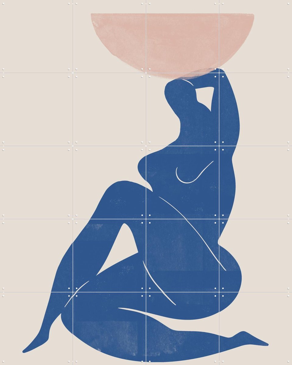 IXXI Vase and Women, The Miuus Studio & Various - 80 x 100 cm - Gratis ophangtool - Grote wanddecoratie en posters - Abstract, Line art, Minimalisme