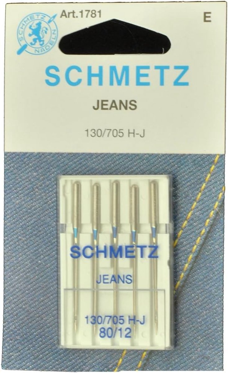 Naaimachine Naalden voor Jeans en Denim Huishoudelijk Gebruik Maat 80/12