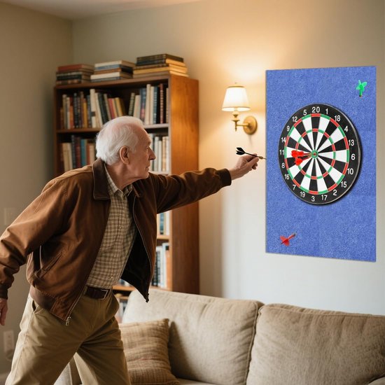 Dartbord Achterwand Set - 6x Vilt Pijltjesbord Bescherming Zelfklevend van Merkloos — afbeelding 2