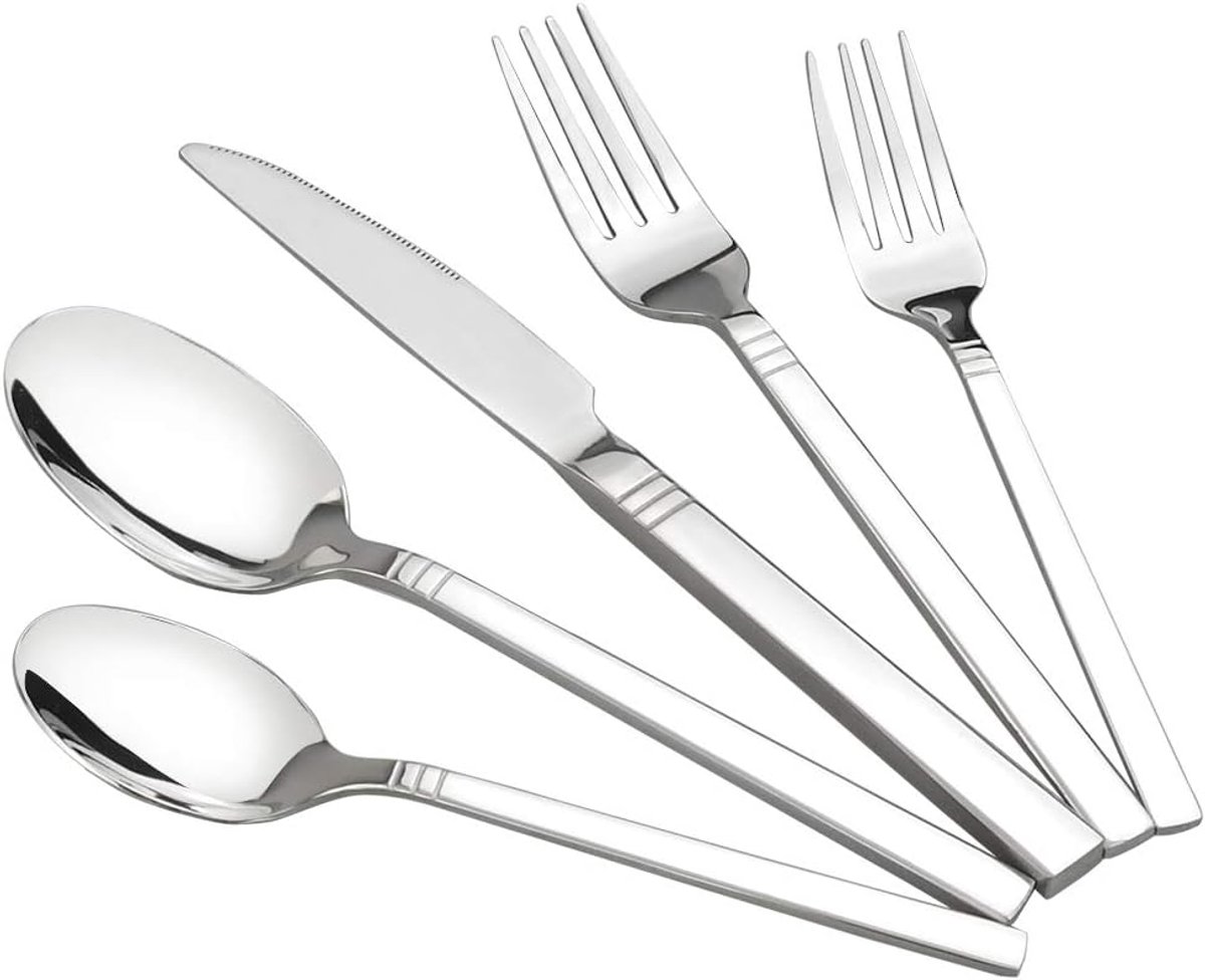 80-delige Bestekset RVS voor 16 Personen - Complete Zilverwerk Set