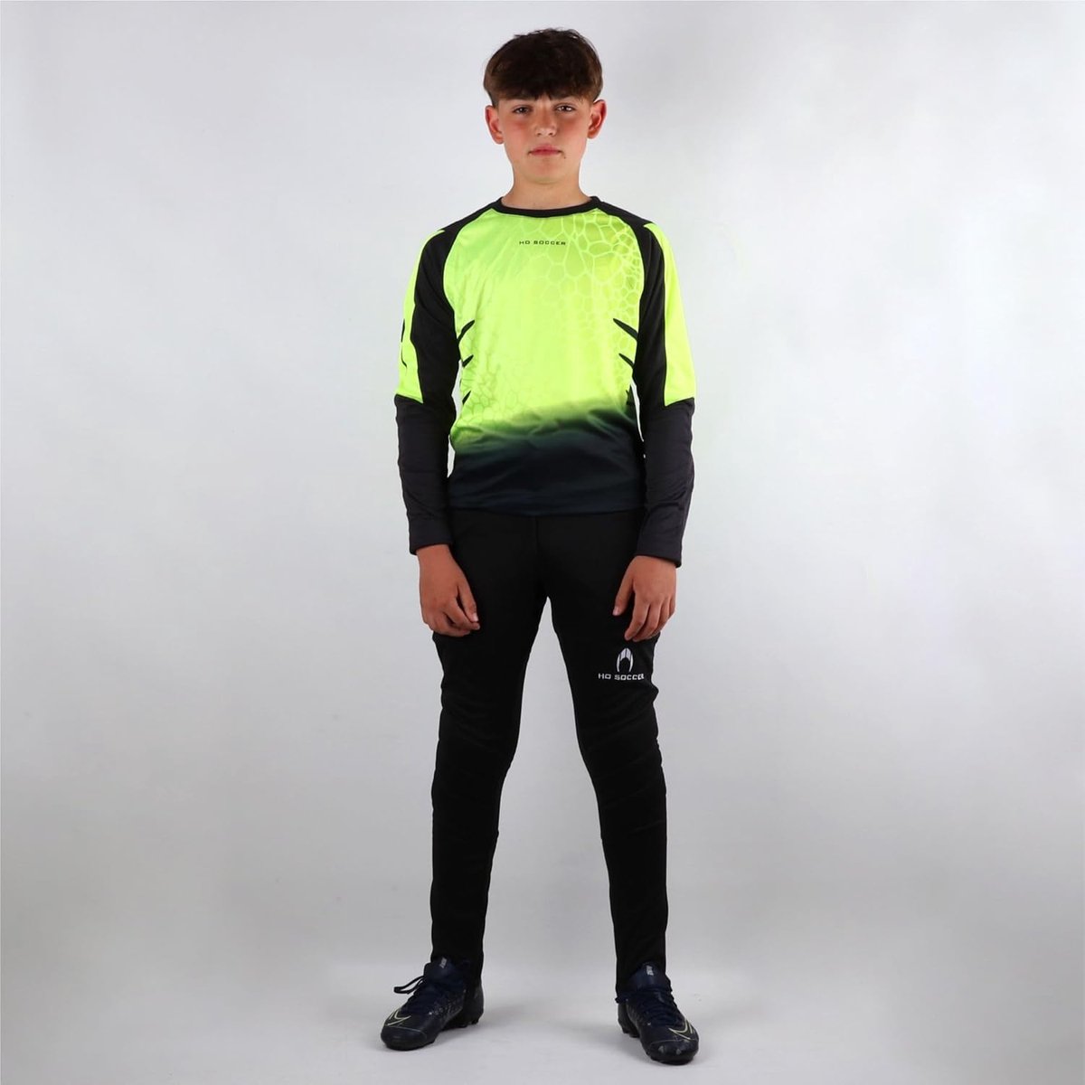 Keeper Set Kinderen Lange Mouwen en Lange Broek - Voetbal Goalie Outfit met Bescherming