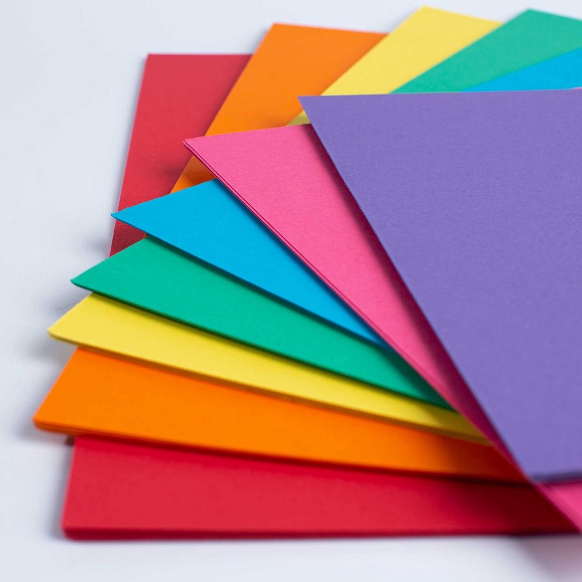 A4 Gekleurd Kaartkarton 160Gsm - 50 Vellen Regenboog Mix
