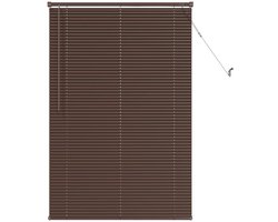 vidaXL - Venetiaanse - jaloezie - Donkerbruin - met - Patroon - 150 - x - 80 - cm - 25 - mm
