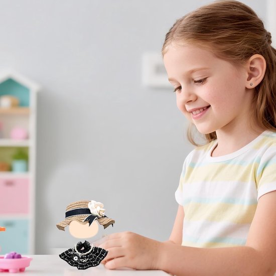 Elegante Poppenkleding Set voor 17 cm Pop met Jurk, Hoed en Accessoires van Merkloos — afbeelding 4