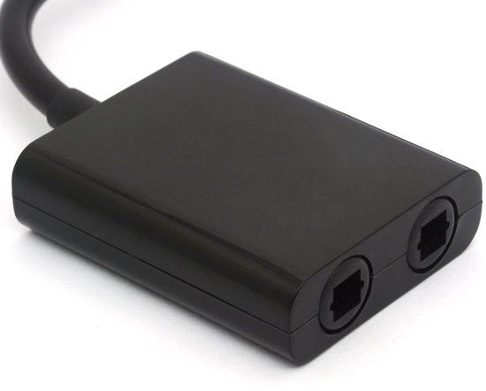 Digitale Optische Toslink Audio Splitter 1 In 2 Uit voor CD DVD Spelers | Glasvezel Audiokabel Schakelaar Zwart — afbeelding 3