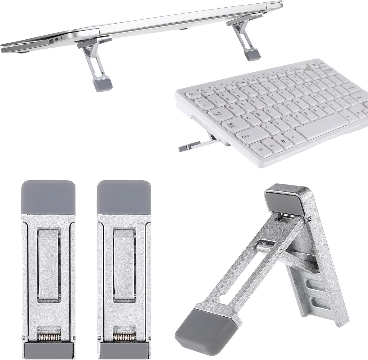 Draagbare Keyboard Verhoger - Laptopstandaard - Laptop verhoger - Laptop Standaard Verstelbaar - Laptophouder - Laptopstandaard - Laptop Verhoger - Zilver